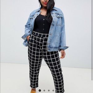 Check Pants in Black